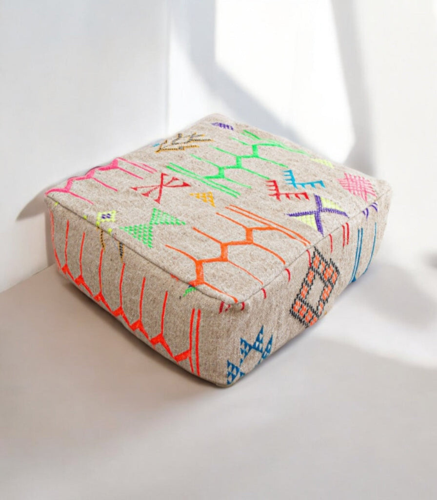 Enhance Your Space with a Colourful Moroccan Pouf