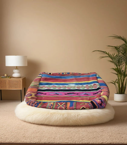 colorful pouf